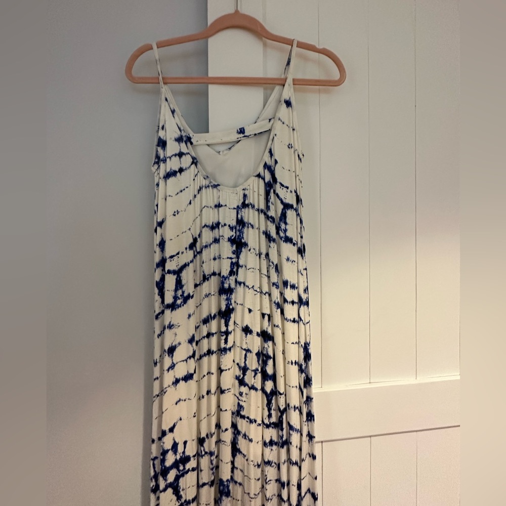 Tie-Dye Sundress White/Navy Size L